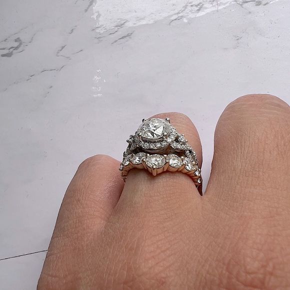 Special custom made bridal wedding ring band only  in 2ct tw - Picture 3 of 7